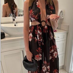 Floral Cutout Maxi Dress